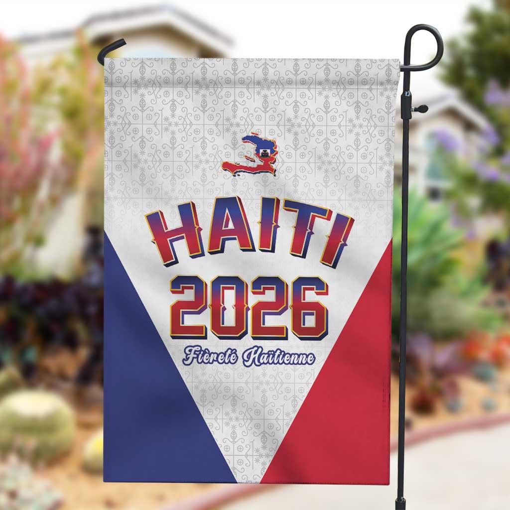 Afro-Haitians World Football 2026 Garden Flag Haiti est de Retour White Voodoo Veve Spirits - African Pride