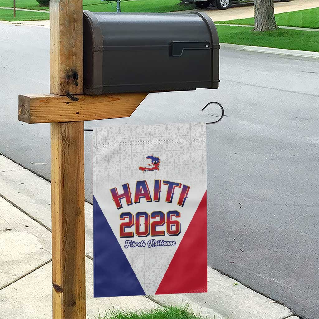 Afro-Haitians World Football 2026 Garden Flag Haiti est de Retour White Voodoo Veve Spirits - African Pride