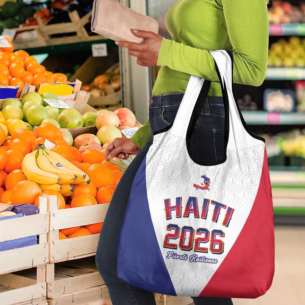 Afro-Haitians World Football 2026 Grocery Bag Haiti est de Retour White Voodoo Veve Spirits - African Pride