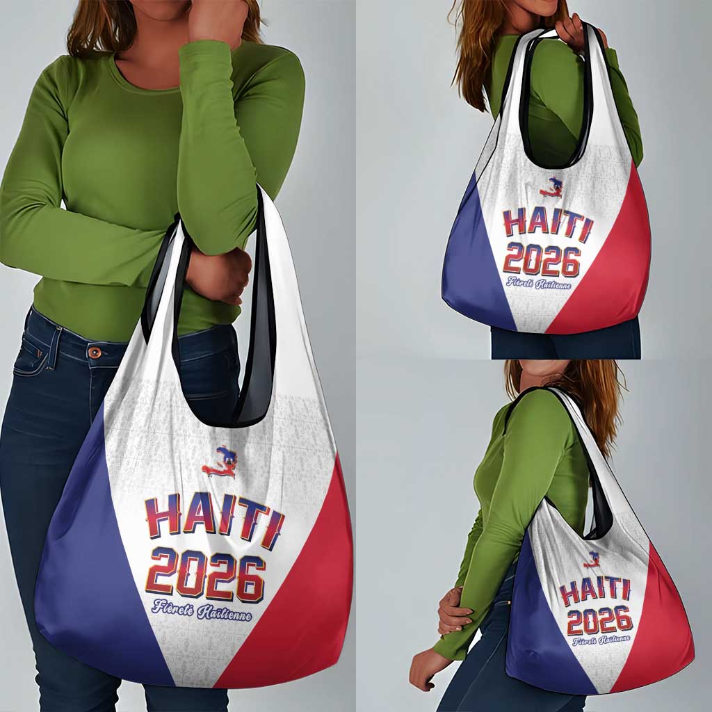 Afro-Haitians World Football 2026 Grocery Bag Haiti est de Retour White Voodoo Veve Spirits - African Pride