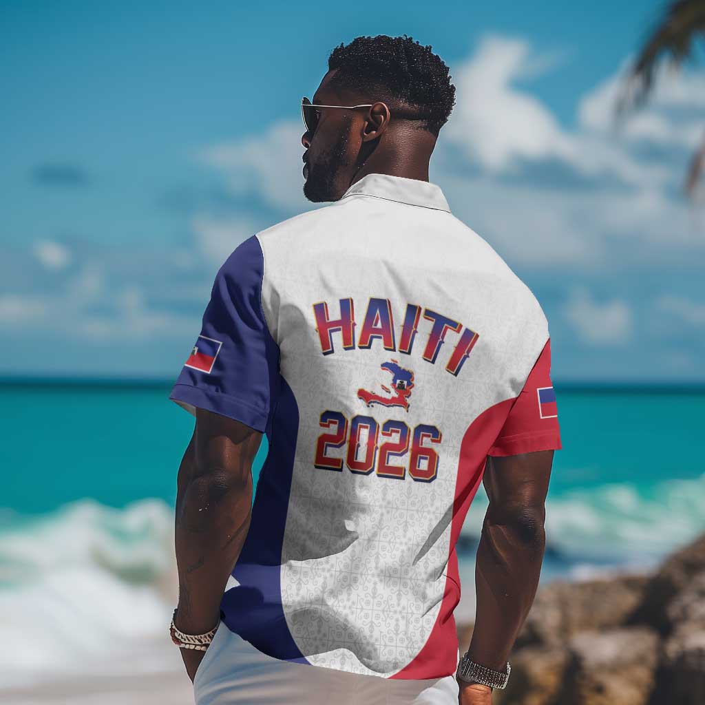 Afro-Haitians World Football 2026 Hawaiian Shirt Haiti est de Retour White Voodoo Veve Spirits LT9