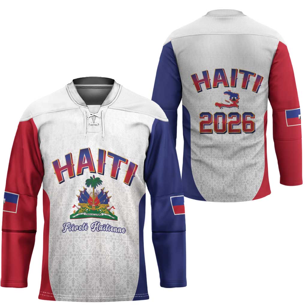 Afro-Haitians World Football 2026 Hockey Jersey Haiti est de Retour White Voodoo Veve Spirits