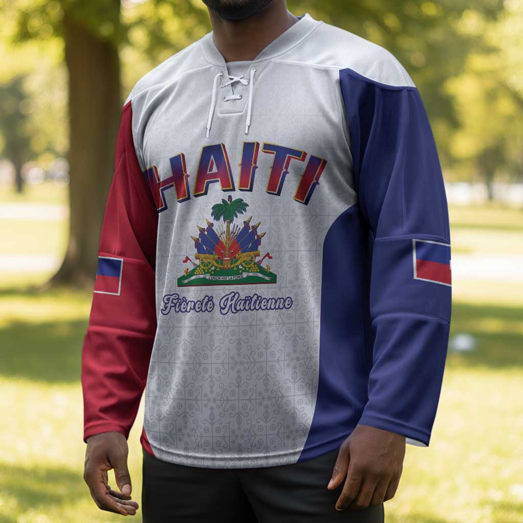 Afro-Haitians World Football 2026 Hockey Jersey Haiti est de Retour White Voodoo Veve Spirits