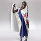 Afro-Haitians World Football 2026 Hooded Blanket Haiti est de Retour White Voodoo Veve Spirits - African Pride