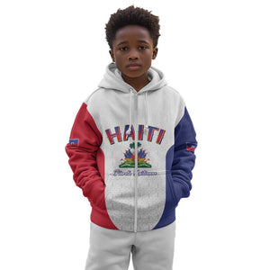 Afro-Haitians World Football 2026 Kid Hoodie Haiti est de Retour White Voodoo Veve Spirits - African Pride