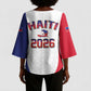 Afro-Haitians World Football 2026 Kimono Sleeve Blouse Haiti est de Retour White Voodoo Veve Spirits