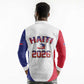 Afro-Haitians World Football 2026 Long Sleeve Polo Shirt Haiti est de Retour White Voodoo Veve Spirits - African Pride