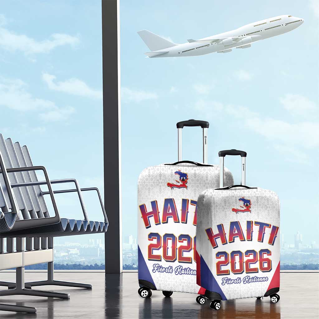 Afro-Haitians World Football 2026 Luggage Cover Haiti est de Retour White Voodoo Veve Spirits - African Pride