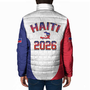 Afro-Haitians World Football 2026 Padded Jacket Haiti est de Retour White Voodoo Veve Spirits