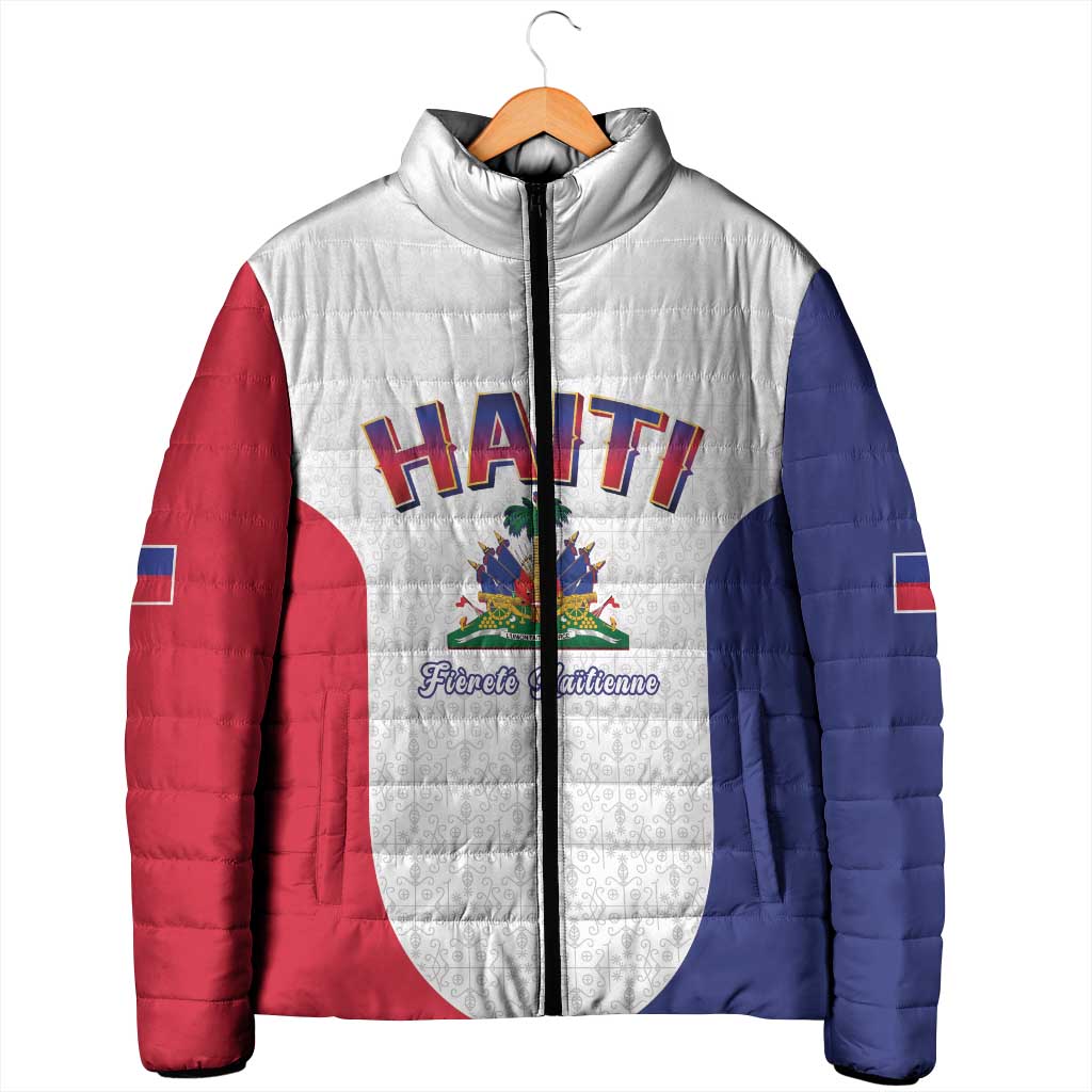 Afro-Haitians World Football 2026 Padded Jacket Haiti est de Retour White Voodoo Veve Spirits