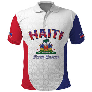 Afro-Haitians World Football 2026 Polo Shirt Haiti est de Retour White Voodoo Veve Spirits - African Pride