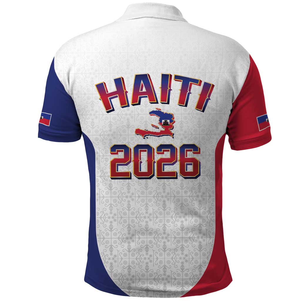 Afro-Haitians World Football 2026 Polo Shirt Haiti est de Retour White Voodoo Veve Spirits - African Pride