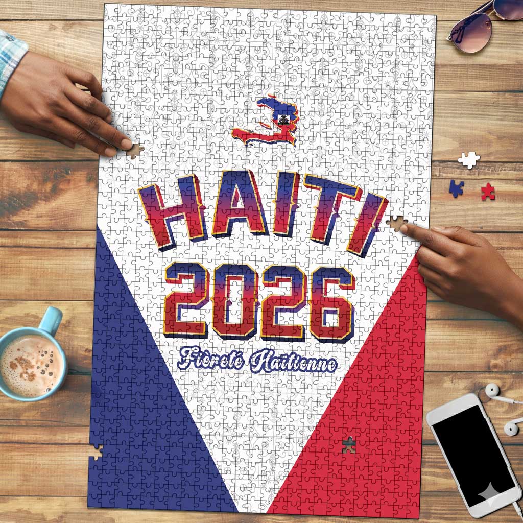 Afro-Haitians World Football 2026 Puzzle Haiti est de Retour White Voodoo Veve Spirits