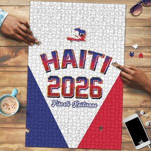Afro-Haitians World Football 2026 Puzzle Haiti est de Retour White Voodoo Veve Spirits