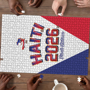 Afro-Haitians World Football 2026 Puzzle Haiti est de Retour White Voodoo Veve Spirits