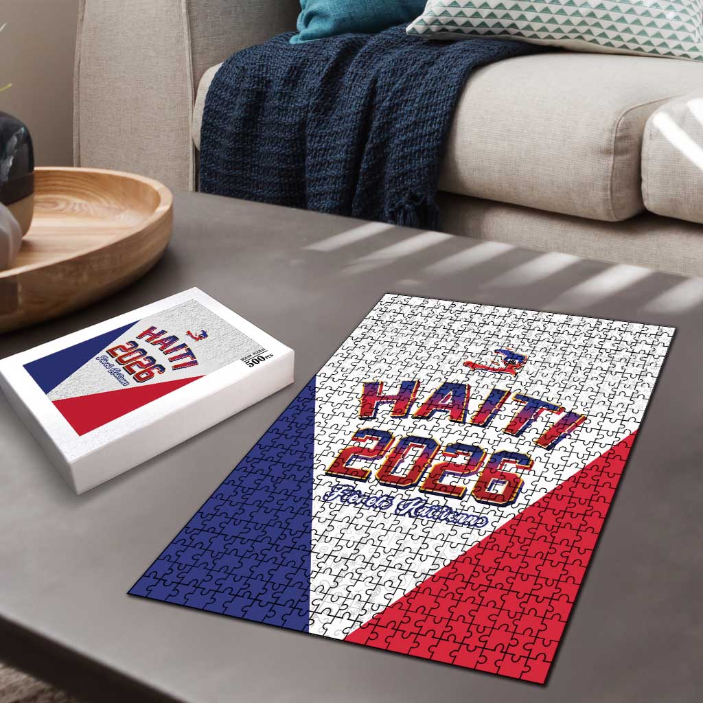 Afro-Haitians World Football 2026 Puzzle Haiti est de Retour White Voodoo Veve Spirits