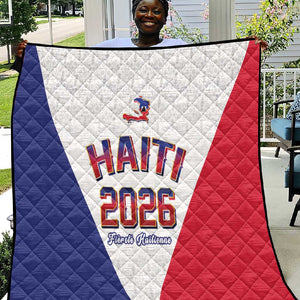 Afro-Haitians World Football 2026 Quilt Haiti est de Retour White Voodoo Veve Spirits - African Pride