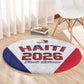 Afro-Haitians World Football 2026 Round Carpet Haiti est de Retour White Voodoo Veve Spirits - African Pride