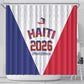 Afro-Haitians World Football 2026 Shower Curtain Haiti est de Retour White Voodoo Veve Spirits - African Pride