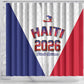 Afro-Haitians World Football 2026 Shower Curtain Haiti est de Retour White Voodoo Veve Spirits - African Pride