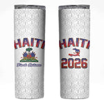 Afro-Haitians World Football 2026 Skinny Tumbler Haiti est de Retour White Voodoo Veve Spirits - African Pride