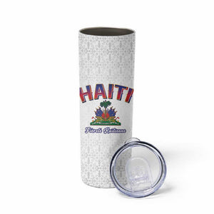 Afro-Haitians World Football 2026 Skinny Tumbler Haiti est de Retour White Voodoo Veve Spirits - African Pride