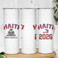 Afro-Haitians World Football 2026 Skinny Tumbler Haiti est de Retour White Voodoo Veve Spirits - African Pride