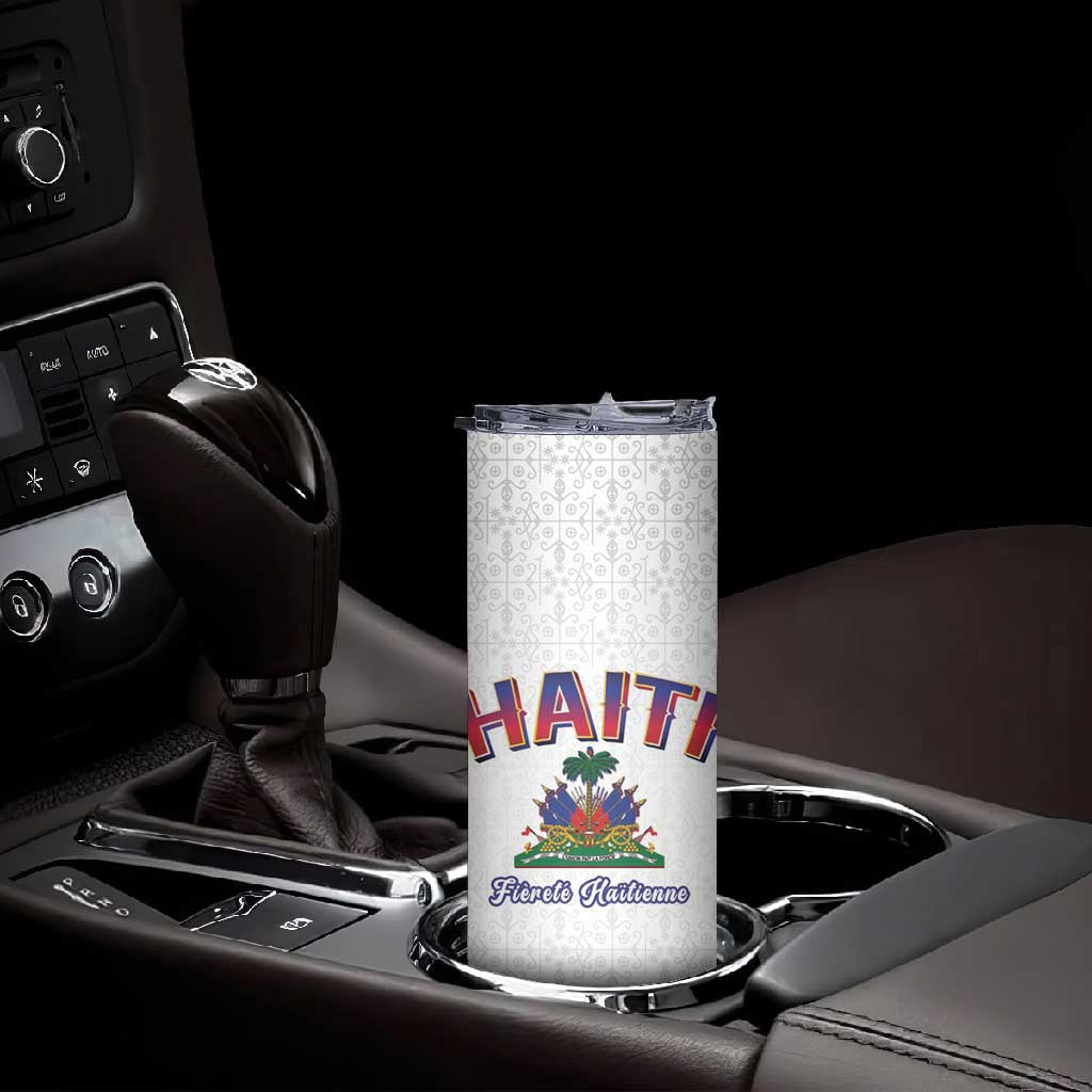 Afro-Haitians World Football 2026 Skinny Tumbler Haiti est de Retour White Voodoo Veve Spirits - African Pride