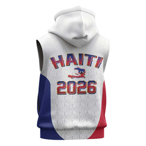 Afro-Haitians World Football 2026 Sleeveless Hoodie Haiti est de Retour White Voodoo Veve Spirits - African Pride