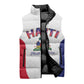 Afro-Haitians World Football 2026 Sleeveless Puffer Jacket Haiti est de Retour White Voodoo Veve Spirits