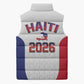 Afro-Haitians World Football 2026 Sleeveless Puffer Jacket Haiti est de Retour White Voodoo Veve Spirits