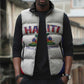 Afro-Haitians World Football 2026 Sleeveless Puffer Jacket Haiti est de Retour White Voodoo Veve Spirits