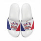 Afro-Haitians World Football 2026 Slide Sandals Haiti est de Retour White Voodoo Veve Spirits