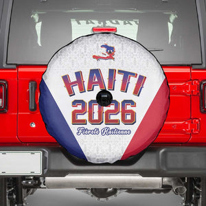 Afro-Haitians World Football 2026 Spare Tire Cover Haiti est de Retour White Voodoo Veve Spirits - African Pride