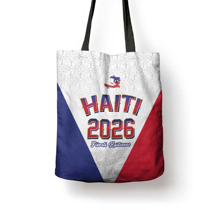 Afro-Haitians World Football 2026 Tote Bag Haiti est de Retour White Voodoo Veve Spirits