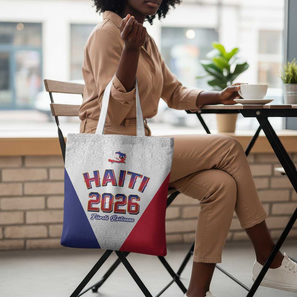 Afro-Haitians World Football 2026 Tote Bag Haiti est de Retour White Voodoo Veve Spirits