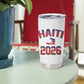 Afro-Haitians World Football 2026 Tumbler Cup Haiti est de Retour White Voodoo Veve Spirits - African Pride