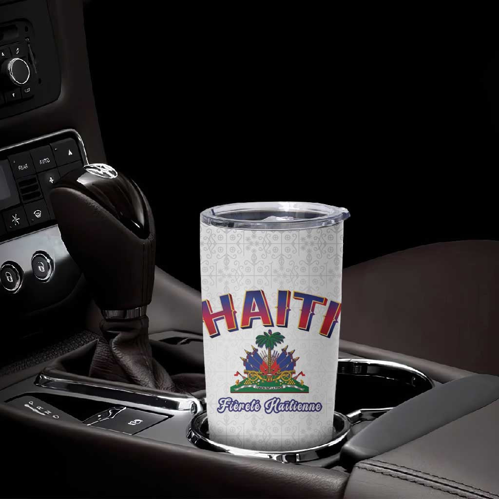 Afro-Haitians World Football 2026 Tumbler Cup Haiti est de Retour White Voodoo Veve Spirits - African Pride