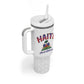 Afro-Haitians World Football 2026 Tumbler With Handle Haiti est de Retour White Voodoo Veve Spirits - African Pride