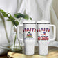Afro-Haitians World Football 2026 Tumbler With Handle Haiti est de Retour White Voodoo Veve Spirits - African Pride