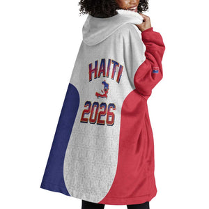 Afro-Haitians World Football 2026 Wearable Blanket Hoodie Haiti est de Retour White Voodoo Veve Spirits - African Pride