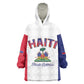 Afro-Haitians World Football 2026 Wearable Blanket Hoodie Haiti est de Retour White Voodoo Veve Spirits - African Pride