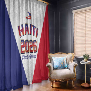 Afro-Haitians World Football 2026 Window Curtain Haiti est de Retour White Voodoo Veve Spirits - African Pride
