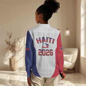 Afro-Haitians World Football 2026 Women Casual Shirt Haiti est de Retour White Voodoo Veve Spirits - African Pride