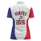 Afro-Haitians World Football 2026 Women Polo Shirt Haiti est de Retour White Voodoo Veve Spirits - African Pride