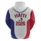 Afro-Haitians World Football 2026 Zip Hoodie Haiti est de Retour White Voodoo Veve Spirits - African Pride