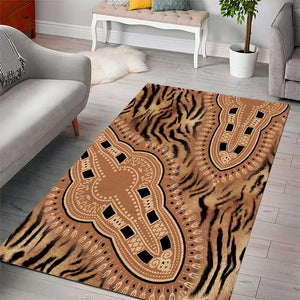 Afro Tiger Mix Dashiki Tribal Pattern Area Rug
