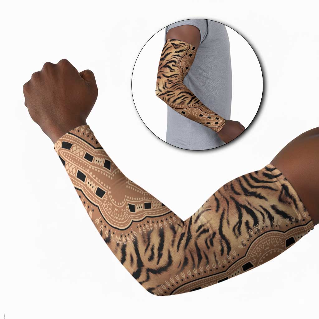 Africa Tiger Mix Dashiki Tribal Pattern Arm Sleeves