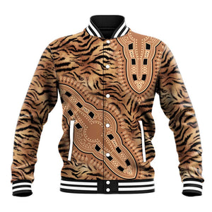 Afro Tiger Mix Dashiki Tribal Pattern Baseball Jacket LT9