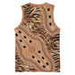 Afro Tiger Mix Dashiki Tribal Pattern Basketball Jersey - African Pride